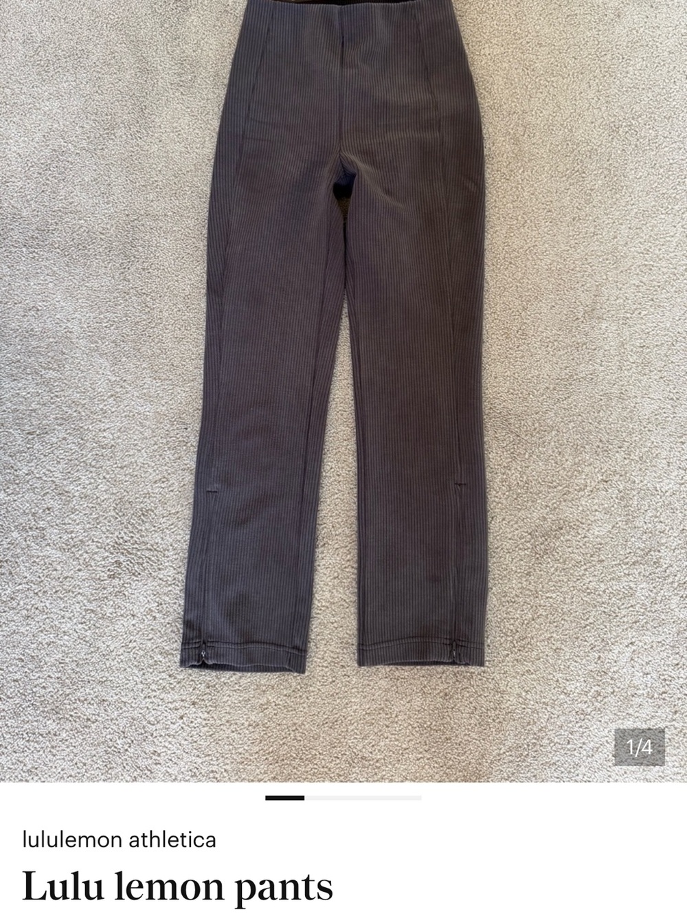 Ribbed Softstreme Zip-Leg High-Rise Cropped Pant 25" - Picture 9 of 9